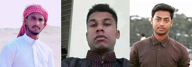 ভূমধ্যসাগরে নৌকাডুবিতে নিহত সিলেটের ফেঞ্চুগঞ্জের একই পরিবারের (বাম থেকে) আহমেদ হোসেন, আবদুল আজিজ ও লিটন আহমেদ। ফাইল ছবি। 