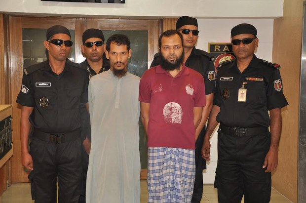 র‌্যাবের হাতে আটক হওয়া দুই জেএমবি সদস্য। 