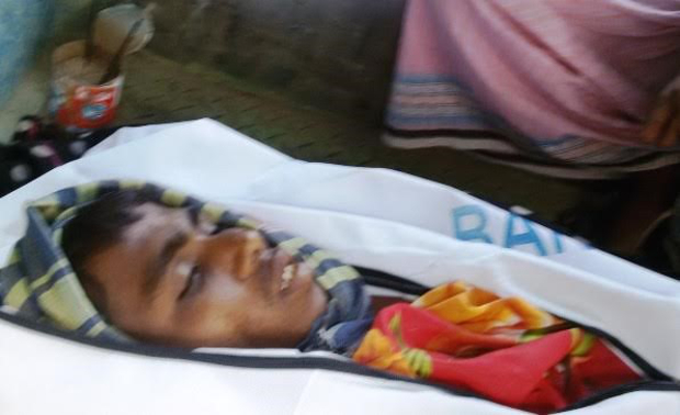 নিহত জেলে নুরুল আমিন (২৬)। টেকনাফ, কক্সবাজার, ফেব্রুয়ারি ০৬, ২০১৭।