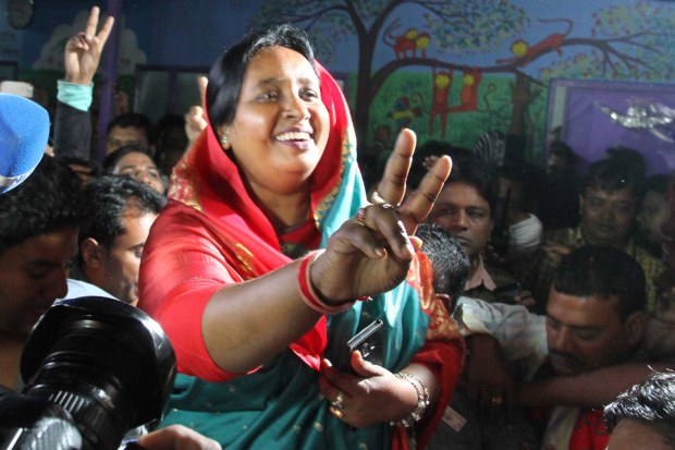 বিজয়ের পর সেলিনা হায়াৎ আইভি। বিজয়ের পর সেলিনা হায়াৎ আইভি।