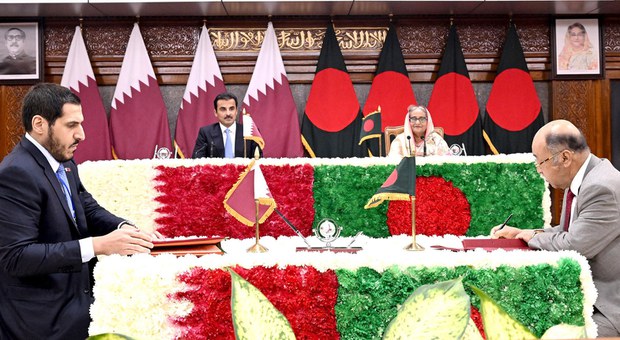 বাংলাদেশ-কাতারের মধ্যে ১০ চুক্তি ও সমঝোতা স্মারক সই বাংলাদেশ-কাতারের মধ্যে ১০ চুক্তি ও সমঝোতা স্মারক সই