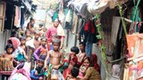 কক্সবাজারের লেদা রোহিঙ্গা ক্যাম্পে আশ্রয় নেওয়া রোহিঙ্গা শিশুরা।