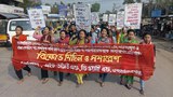 ইউপিডিএফ এর দুই নেত্রী অপহরণের প্রতিবাদে খাগড়াছড়িতে বিক্ষোভ মিছিল করে বিভিন্ন সংগঠন।