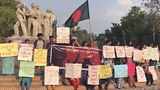 ঢাকা বিশ্ববিদ্যালয়ে শিক্ষার্থীদের ধষর্ণ বিরোধী প্রতিবাদ সমাবেশ।