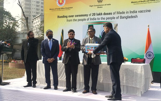 Bangladesh Gets First Batch of COVID-19 Vaccines – as Gift From India Bangladesh Gets First Batch of COVID-19 Vaccines – as Gift From India