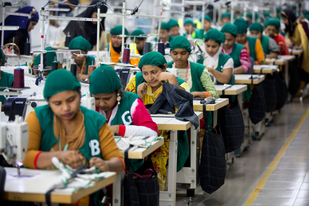Trainees work at the Snowtex garment factory in Dhamrai, near Dhaka, April 19, 2018. [AP]