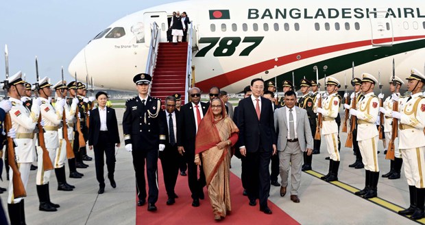 Bangladesh PM arrives in China on ‘balancing’ visit following India trip Bangladesh PM arrives in China on ‘balancing’ visit following India trip