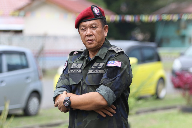 Hazani Ghazali, now the police chief of Sabah state, is pictured in 2018 when he served as head of the Eastern Sabah Security Command (ESSCOM). [Handout photo from ESSCOM]