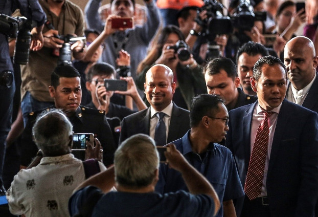 Former 1MDB CEO Arul Kanda arrives at the Kuala Lumpur Sessions Court, Dec.12, 2018. (S.Mahfuz/BenarNew)