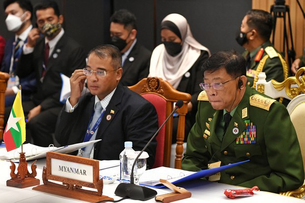Myanmar junta representative attends ASEAN defense meeting Myanmar junta representative attends ASEAN defense meeting