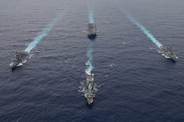 Japan, allies show off naval power in the South China Sea Japan, allies show off naval power in the South China Sea