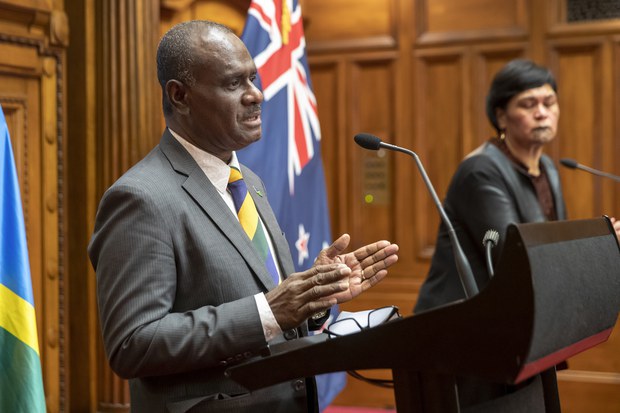 Minister: Solomon Islands signed US-Pacific pact after indirect China references removed Minister: Solomon Islands signed US-Pacific pact after indirect China references removed