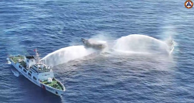 Philippines: 4 boat crew hurt as China Coast Guard fires water cannon Philippines: 4 boat crew hurt as China Coast Guard fires water cannon