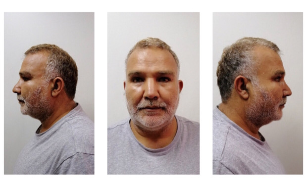 This handout photograph shows Mahmoud Afif Abdeljalil, 51, an associate of Osama bin Laden's brother-in-law in Philippine custody, Aug. 1, 2019. [HO/Philippine Bureau of Immigration]