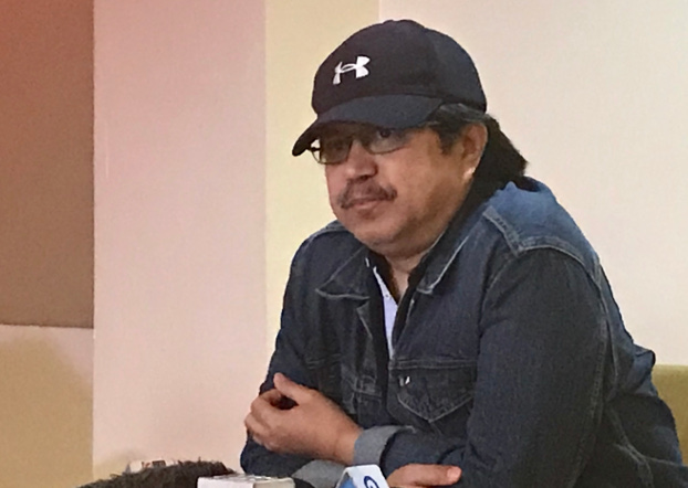 Former Philippine police officer Col. Eduardo Acierto meets with select members of the press in Manila, March 24, 2019. [Jason Gutierrez/BenarNews]
