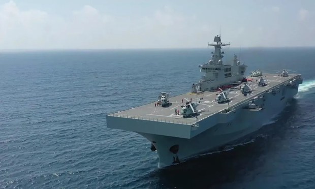 China’s amphibious assault ship holds live-fire drills in South China Sea China’s amphibious assault ship holds live-fire drills in South China Sea