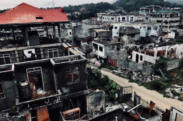 Five months of clashes that included aerial bombings demolished the southern Philippine city of Marawi, April 7, 2018. [Jason Gutierrez/BenarNews]
