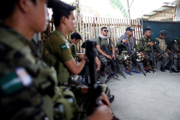 Members of the Moro Islamic Liberation Front are seen inside their camp in in Maguindanao province, July 25, 2018. (Jeoffrey Maitem/BenarNews)