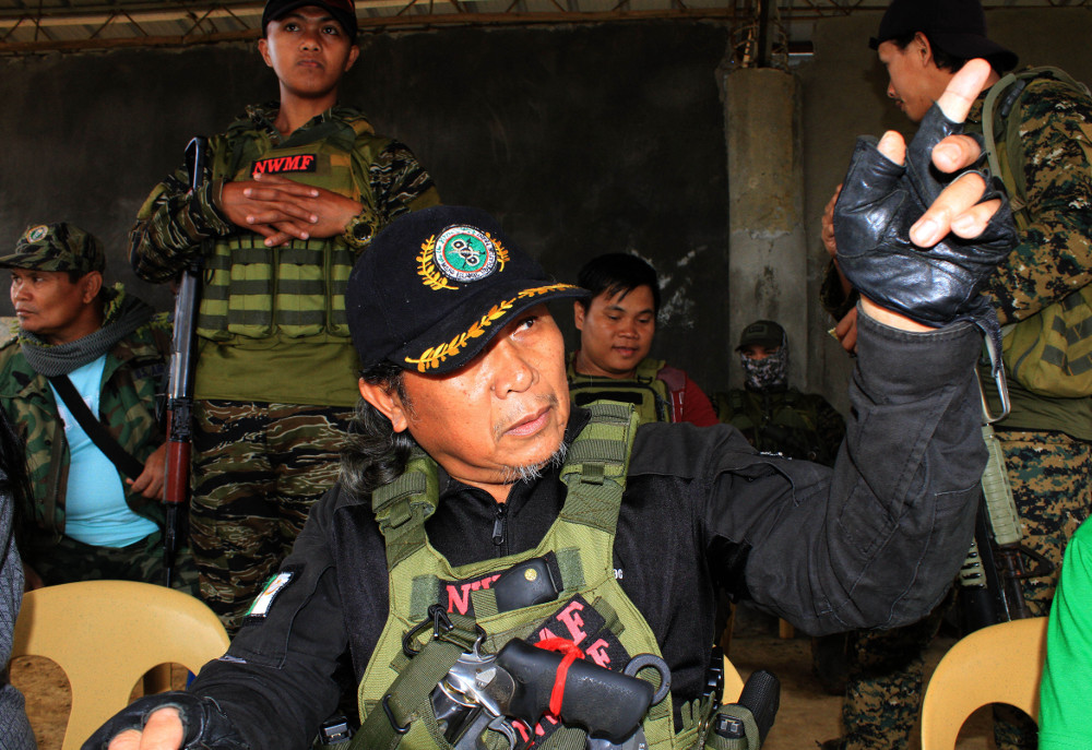 Moro Islamic Liberation Front (MILF) commander Abdullah Macapaar, known by the nom de guerre “Commander Bravo,” is pictured at the group's Camp Bilal in Lanao del Norte province, southern Philippines, Feb. 6, 2019. [Richel V. Umel/BenarNews]
