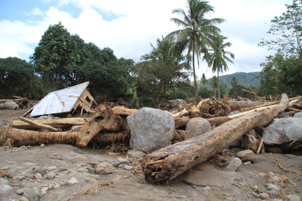 Tropical Storm Tembin (Vinta) left a trail of destruction in the southern Philippines, including in Tubod, a town in Lanao del Norte province, Dec. 25, 2017. 