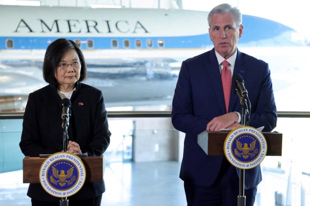 China promises ‘resolute’ response after Tsai-McCarthy meeting China promises ‘resolute’ response after Tsai-McCarthy meeting
