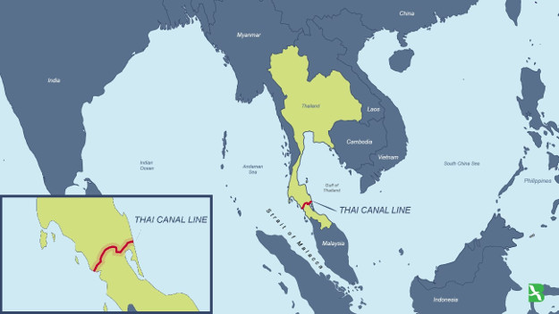 The Thai Canal proposal would involve construction along what’s called the 9A route, which cuts across five southern provinces. 