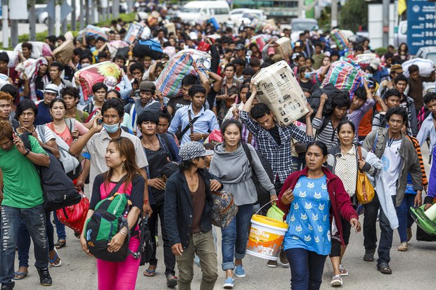 Thai police detain 26,000 migrant workers from Laos, Myanmar and Cambodia Thai police detain 26,000 migrant workers from Laos, Myanmar and Cambodia