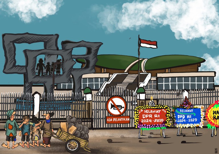 Selamat bertugas wakil rakyat, para anggota dewan terhormat! Karikatur oleh Guz Wid/BenarNews. /indonesian/karikatur/pelantikan-dpr-09302024212242.html